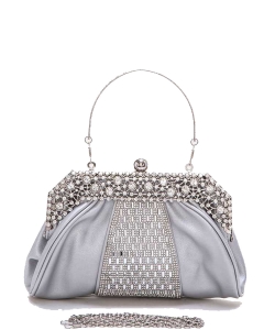 Crystal Statement Convertible Clutch Bag 118-6305 SILVER